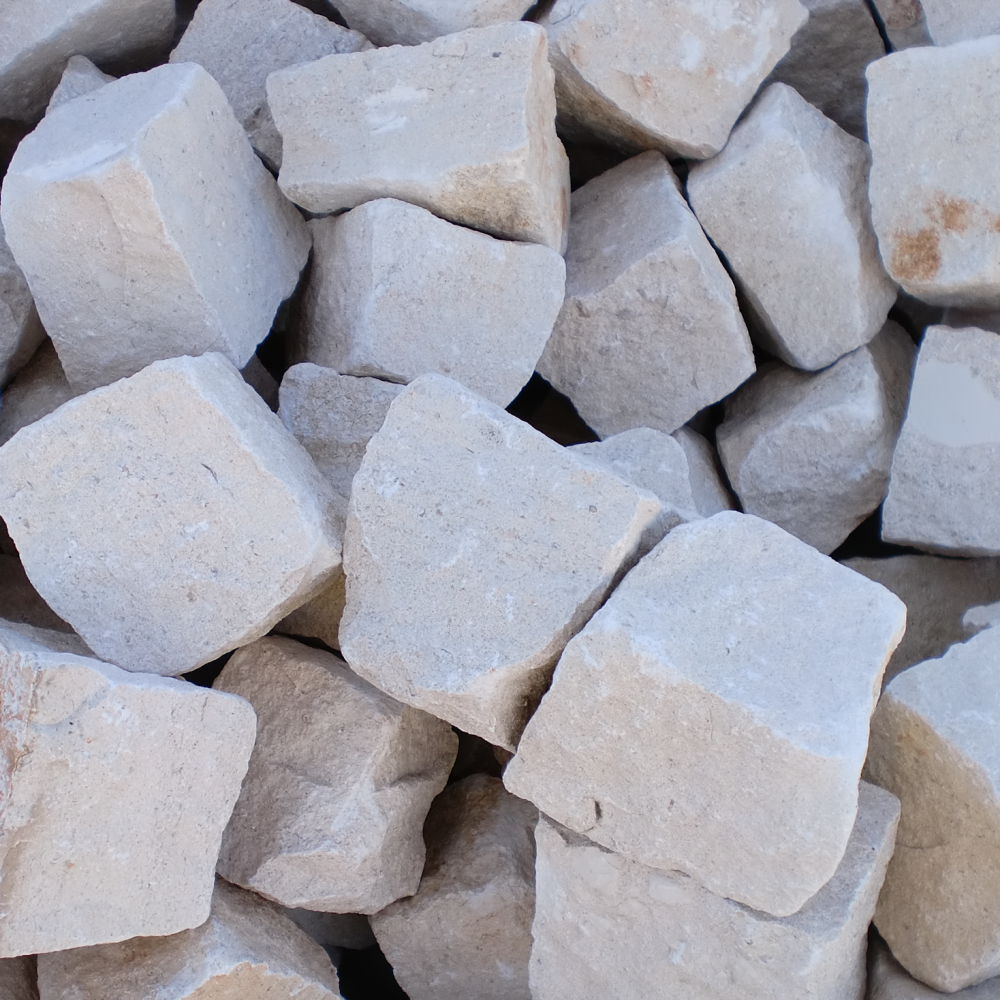 Calçada calcário branco