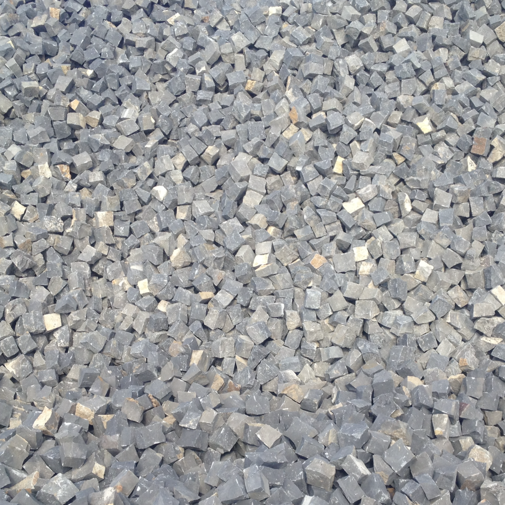 Calçada preta e cinzenta 5x7